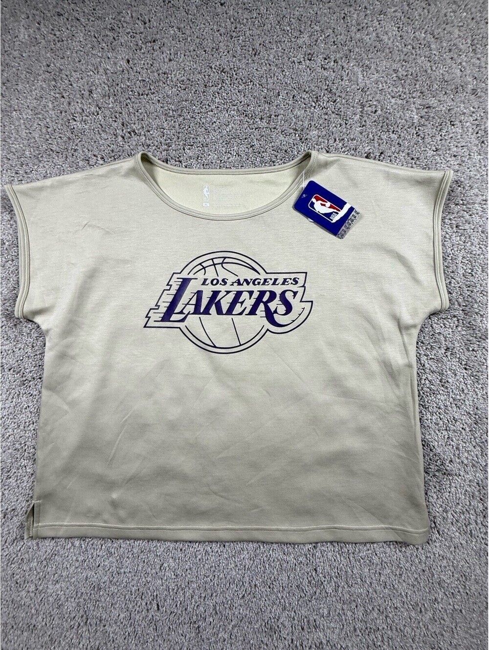 NBA L A LAKERS Woman’s Size Large Tank Shirt With Tags Short Sleeve